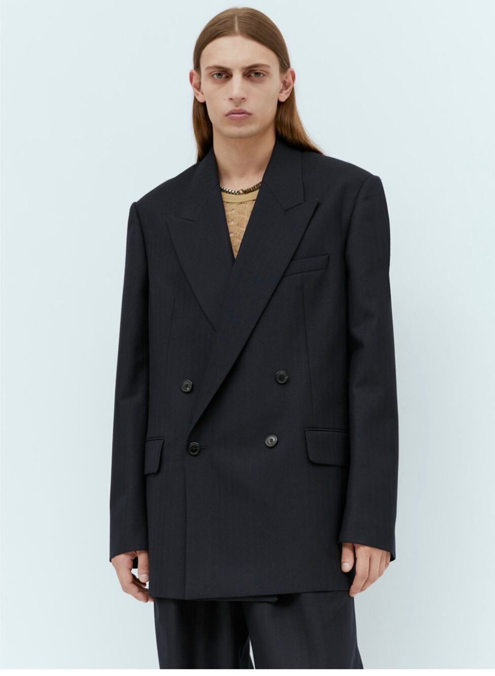 Dries Van Noten Byla Double Breasted Jacket Blazer in Black 38 US 6